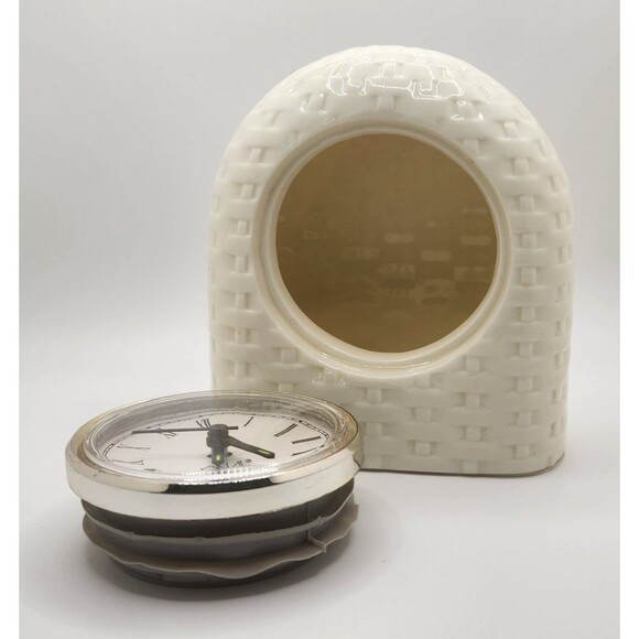 Joanl Vintage Cream Porcelain Arched Quartz Clock - Untested - Picture 9 of 12